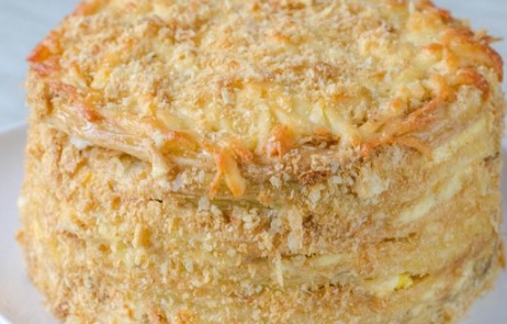 Snack Cake “Napoleon” with Chicken and Mushrooms step 25
