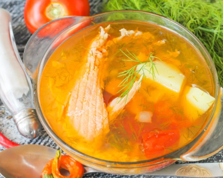 Ukha Made From the Ridges of Red Fish