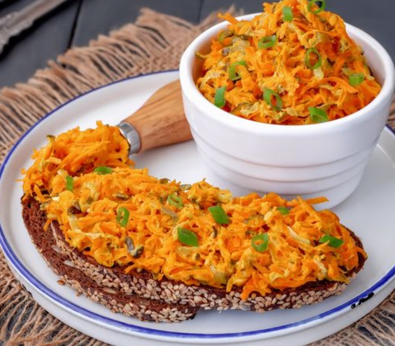 Spread of Fried Lightly Salted Cucumbers and Carrots