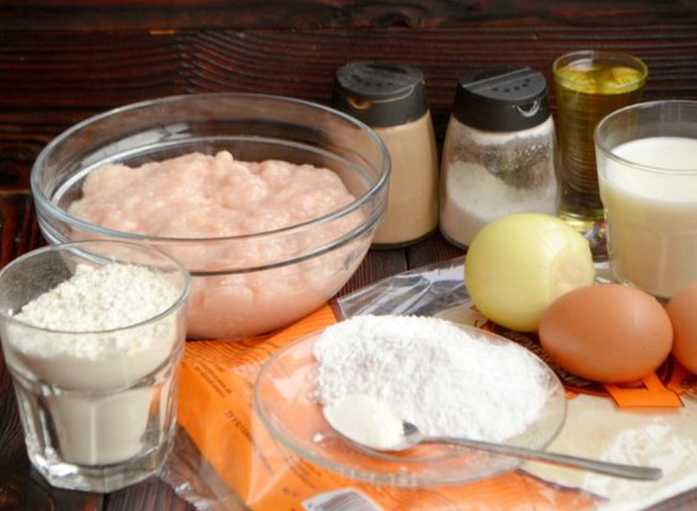 Lavash Rolls with Minced Chicken, in Batter step 1