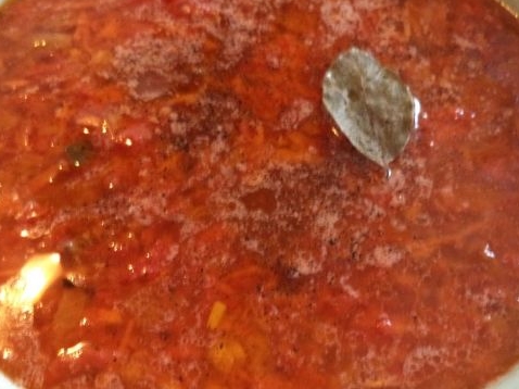 Solyanka with Chicken and Hunting Sausages step 14