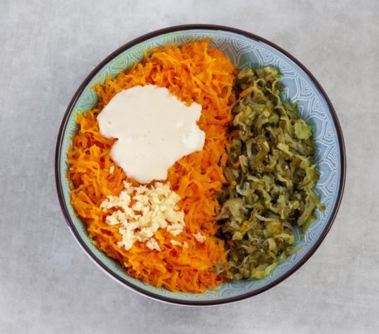 Spread of Fried Lightly Salted Cucumbers and Carrots step 5