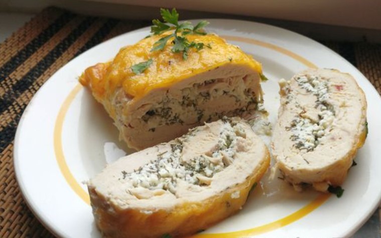Chicken Rolls with Cottage Cheese