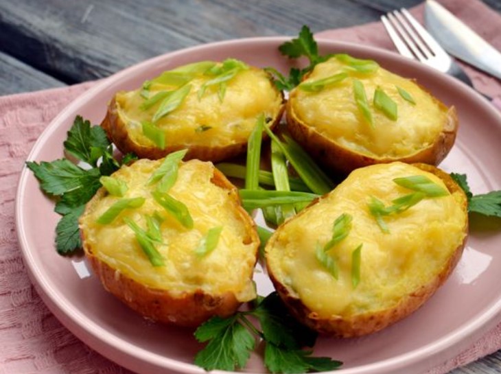 Potatoes Stuffed with Cheese, Sour Cream and Bacon