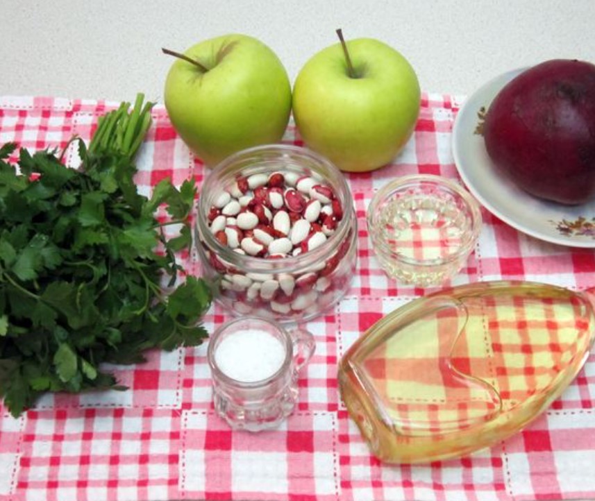 Beetroot, Bean and Apple Salad step 1