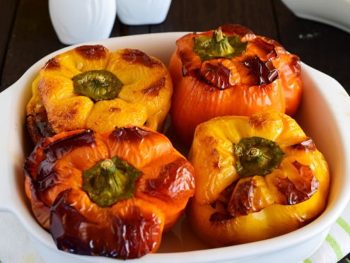 Peppers Stuffed with Champignons