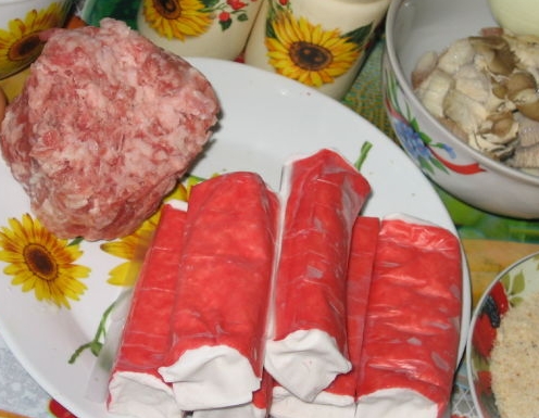 Crab Stick Rolls step 1