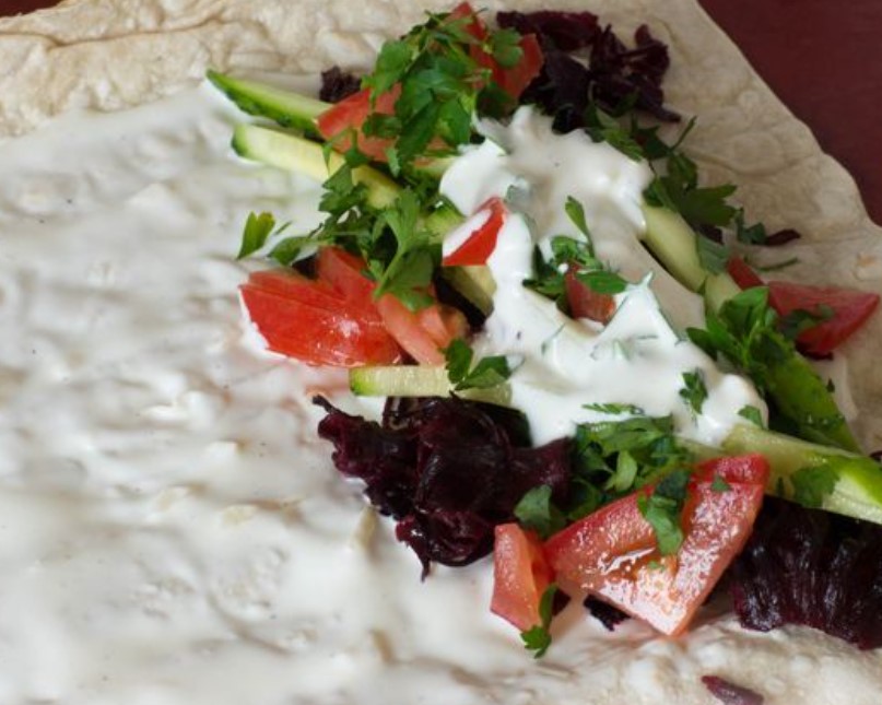 Lavash Envelopes Stuffed with Hibiscus and Vegetables step 7