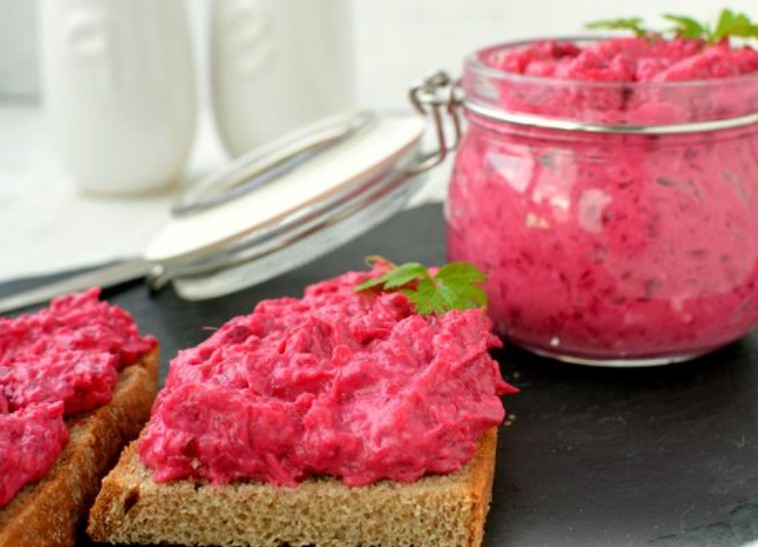 Herring Spread with Beetroot and Cream Cheese