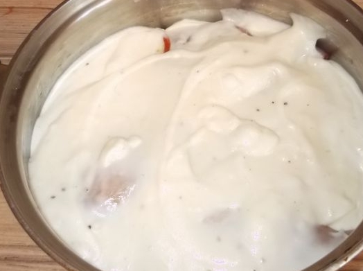 Squid Stuffed with Carrots and Apples in Sour Cream Sauce step 11