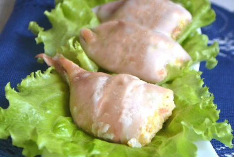Squid Stuffed with Pumpkin and Rice step 10