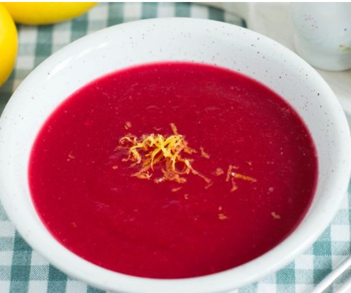 Beetroot Soup with Potatoes, Celery and Cloves