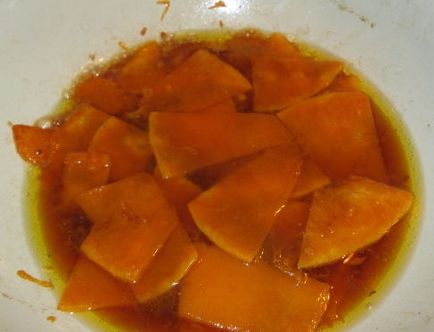 Pumpkin in Sweet and Sour Sauce (Agrodolce) step 4