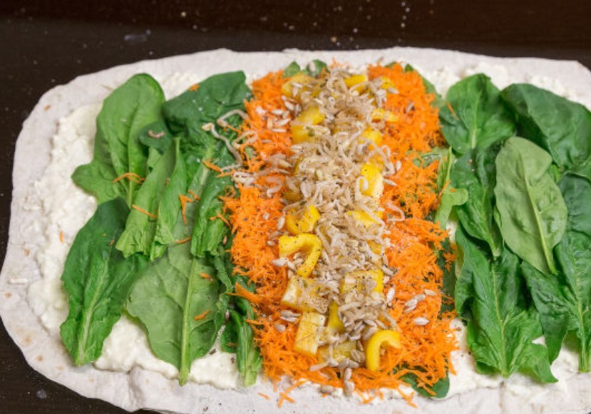 Vegetable Lavash Roll with Adyghe Cheese step 5