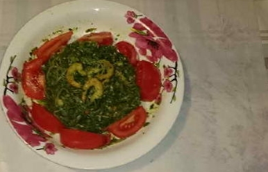 Shrimp with Funchose and Spinach step 7