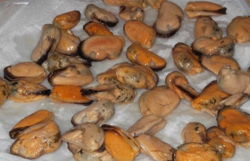 Fried Mussels step 2