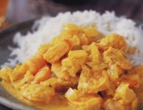 Shrimps with Curry Sauce
