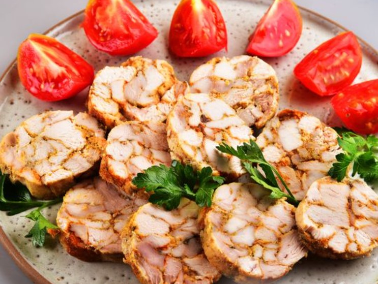 “Marble” Chicken Roll