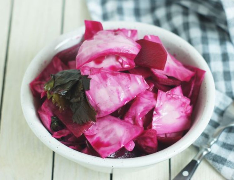 Pickled Cabbage with Beets and Celery