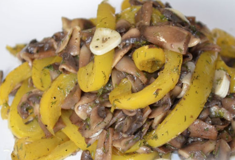 Pickled Appetizer with Pepper and Mushrooms