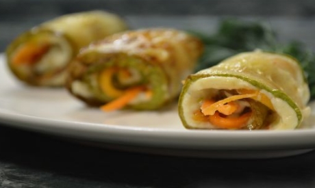 Zucchini Rolls with Egg “Cream”