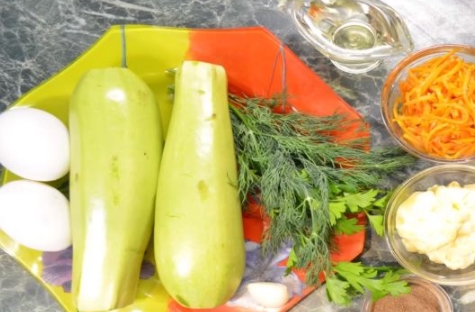 Zucchini Rolls with Egg “Cream” step 1