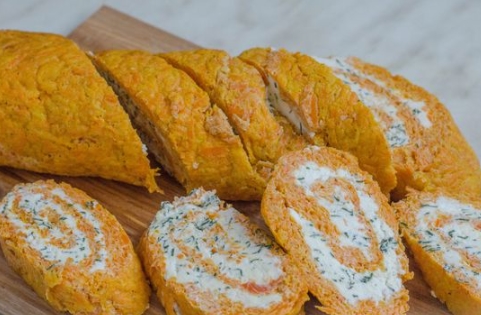 Carrot Snack Roll with Cream Cheese and Herbs step 19