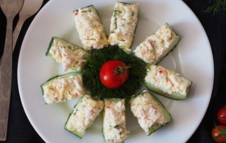 Stuffed Cucumber Snack