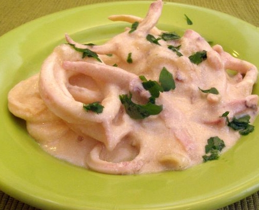 Squid Stewed in Sour Cream