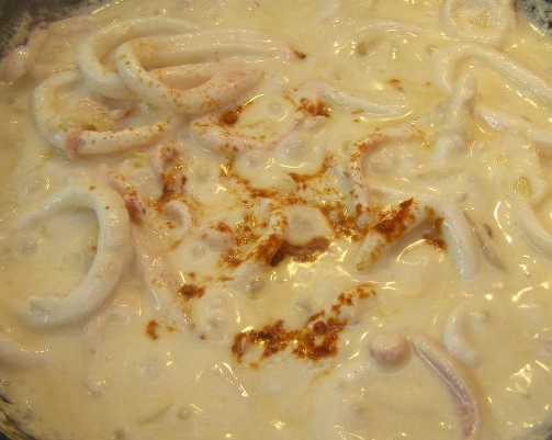 Squid Stewed in Sour Cream step 8