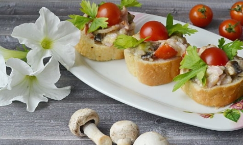 Hot Sandwiches with Ham, Mushrooms and Cheese step 11