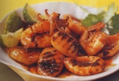 Fried Squid with Spicy Sauce