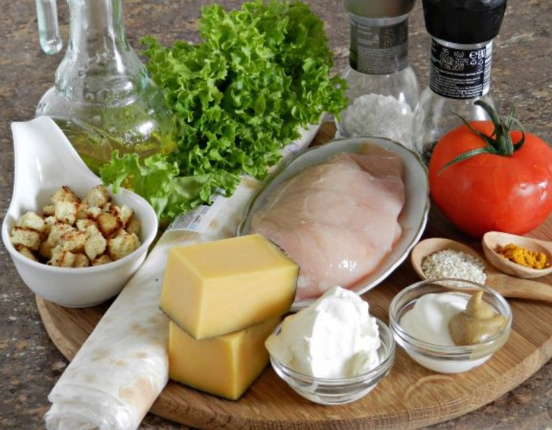 Chicken Salad in Lavash step 1