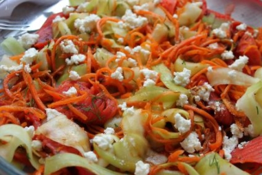 Zucchini Appetizer with Salmon and Carrots step 7