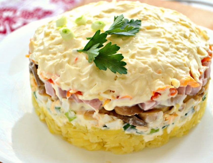 Mushroom and Ham Salad