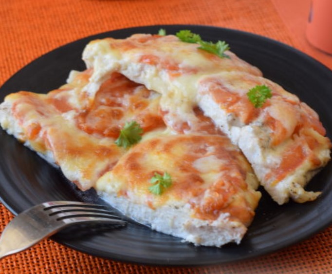 Chicken Fillet Baked with Tomatoes and Cheese