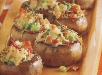 Mushrooms Stuffed with Clams