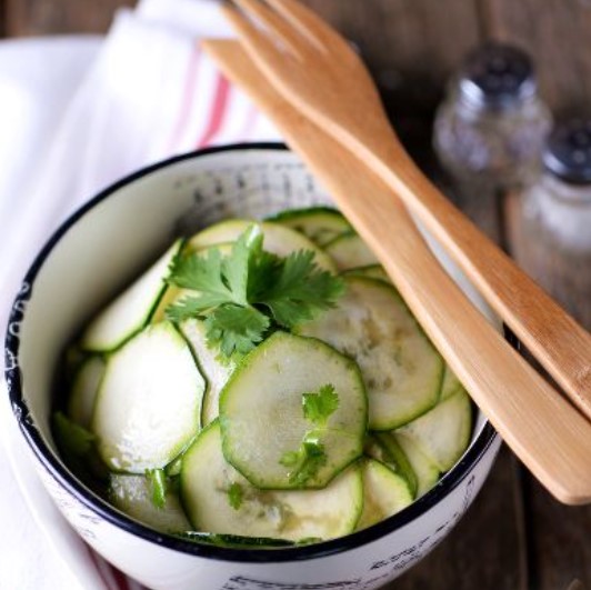 Lightly Salted Zucchini (in 5 Minutes)