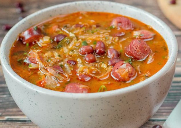Cabbage with Beans and Sausages