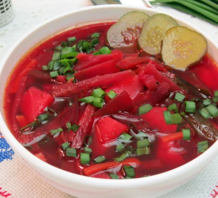 Soup with Beets and Pickles