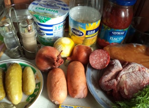 Solyanka Meat Team step 1