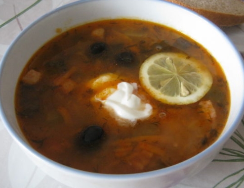 Solyanka with Smoked Meat