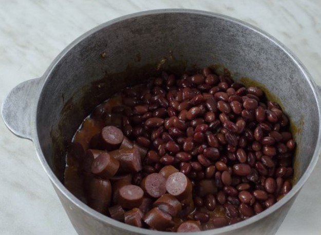 Cabbage with Beans and Sausages step 11