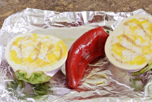 Baked Eggplant with Cheese and Bell Pepper step 2