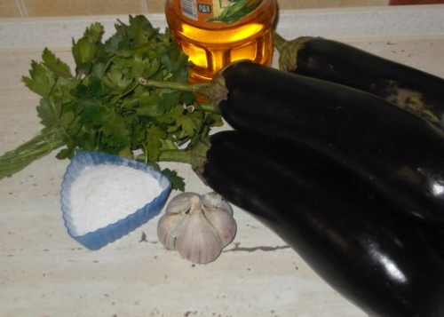 Fried Eggplant with Garlic step 1