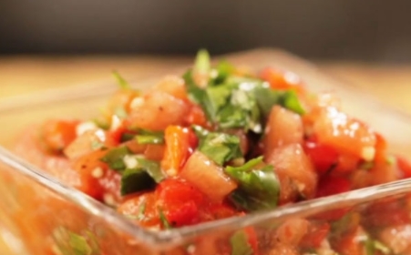 Baked Pepper Salsa with Tomatoes