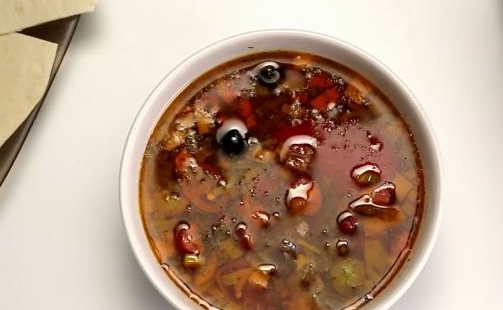 Soup “Meat Solyanka” in a Slow Cooker step 6
