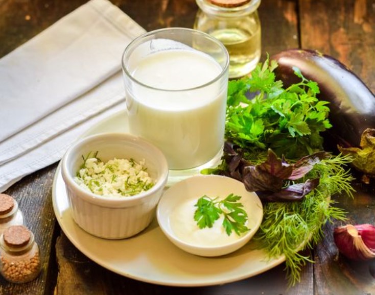 Cold Soup with Eggplant, Yogurt and Yogurt step 1
