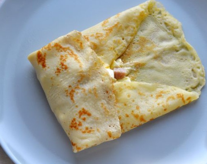 Pancakes with Milk, Stuffed with Boiled Eggs and Ham step 16