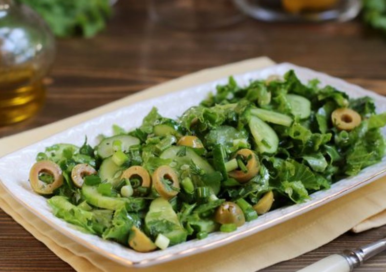 Cucumber Salad with Olives and Herbs